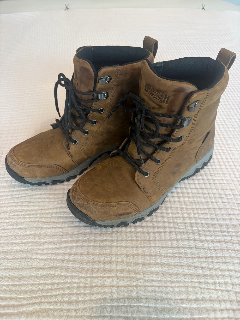 Duluth Trading Wild Boar Waterproof Leather Boots Men’s 10 Brown 39216